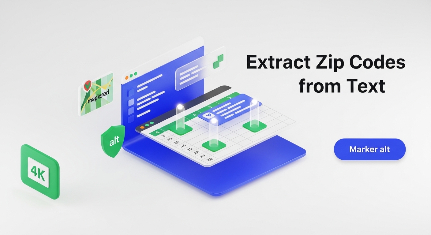 Extract Zip Codes from Text documentation